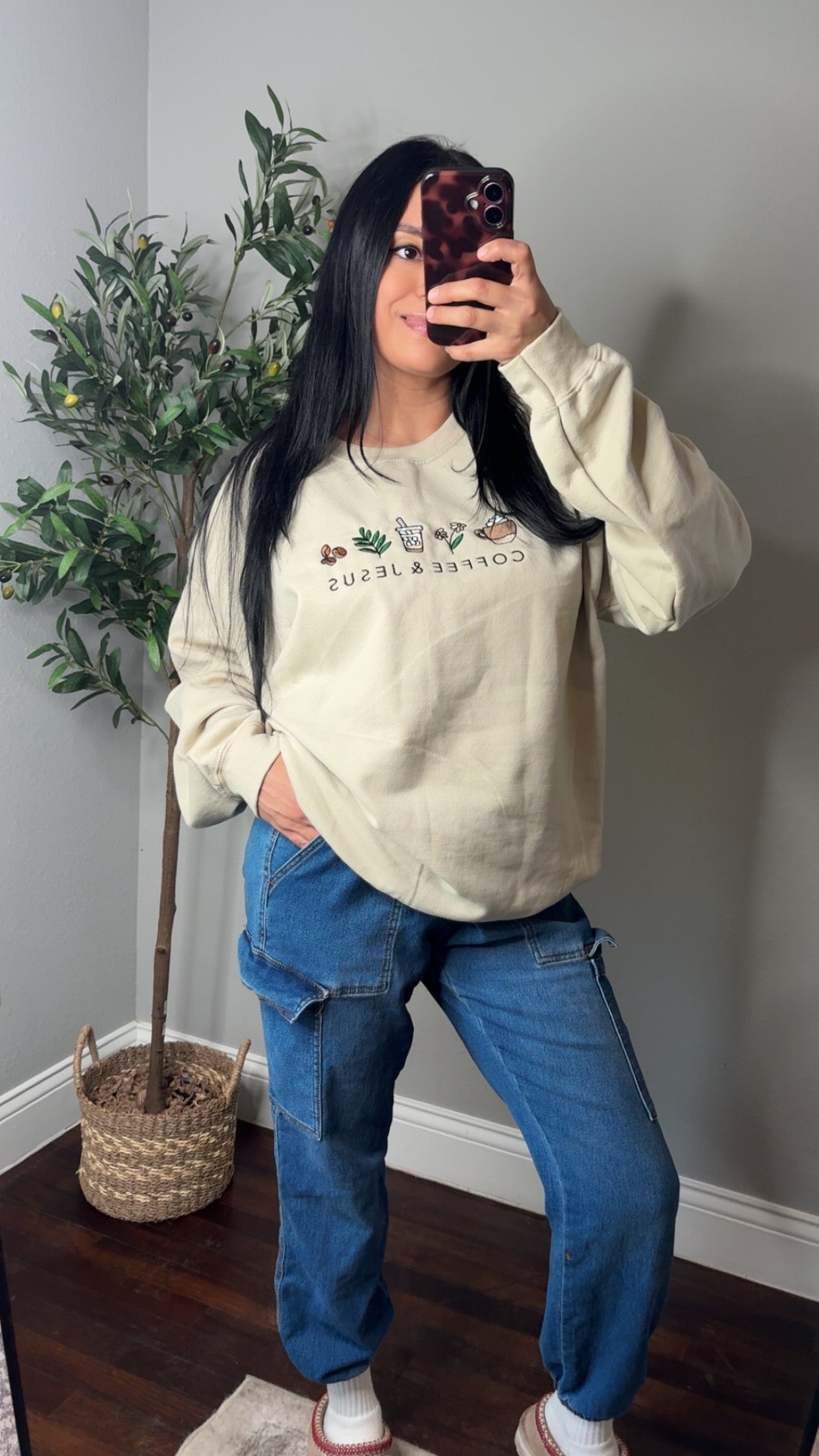Coffee and Jesus crewneck