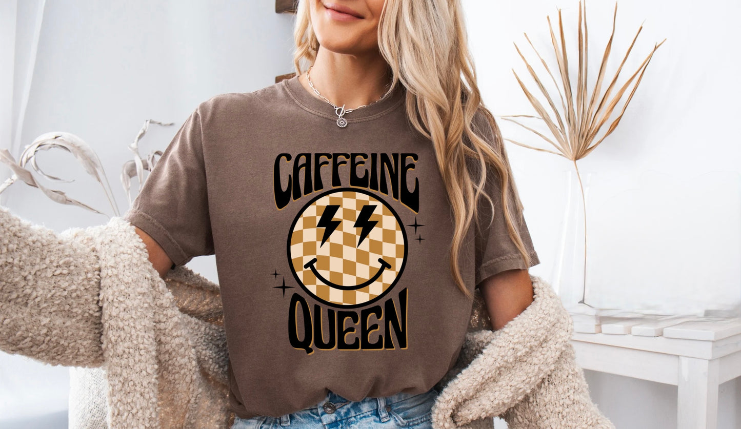 Caffeine Queen T-shirt| Coffee lover T-shirt