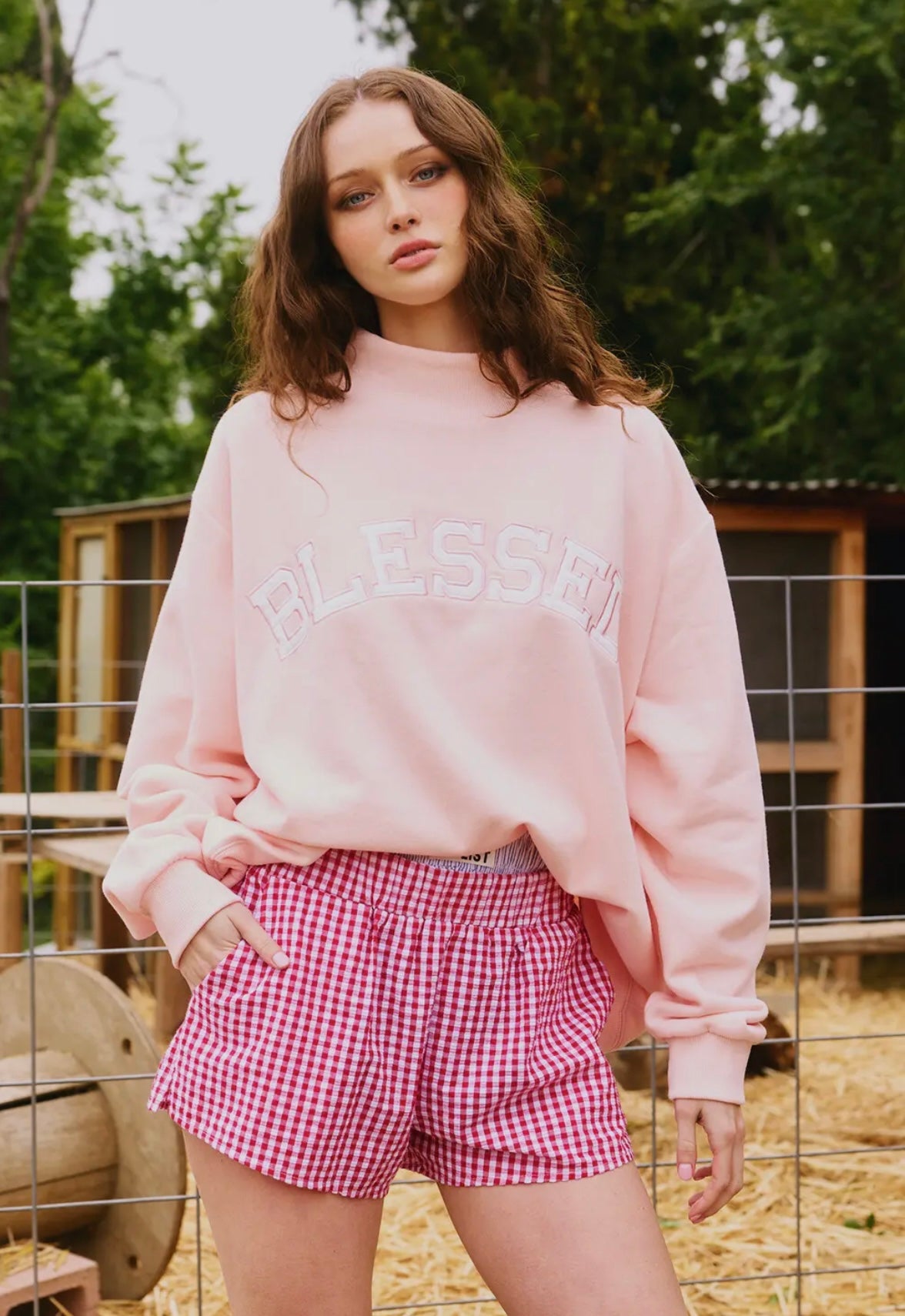 Blessed & Cozy Mockneck Crew