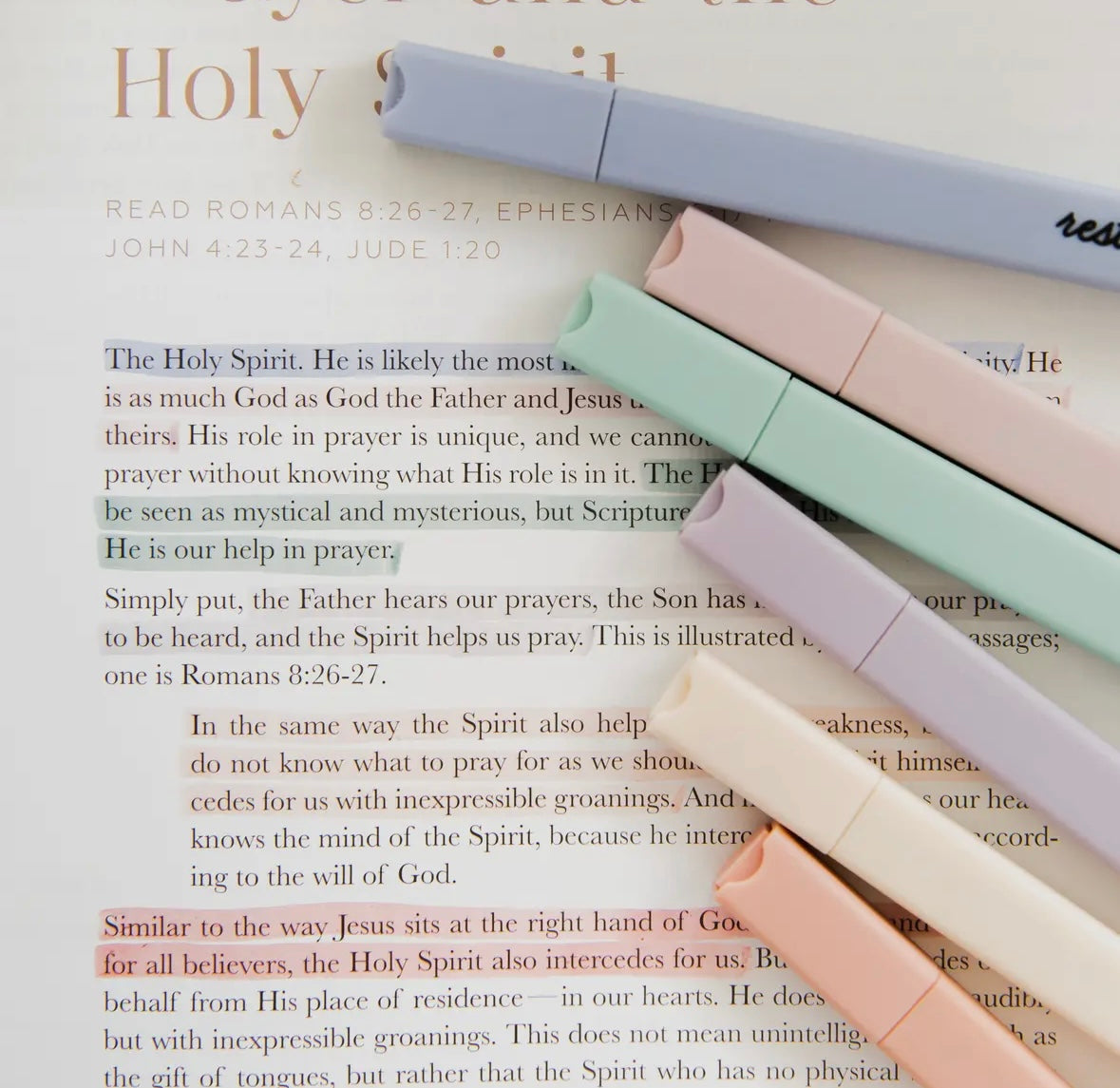 Muted Pastel Highlighters