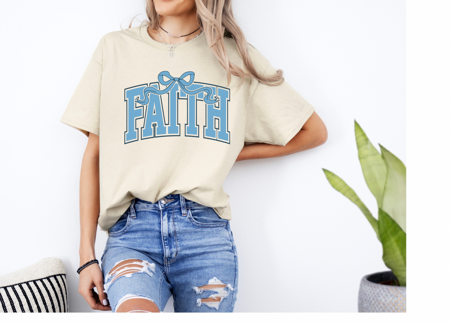 Faith T-shirt, Christian T-shirt, Coquette T-shirt