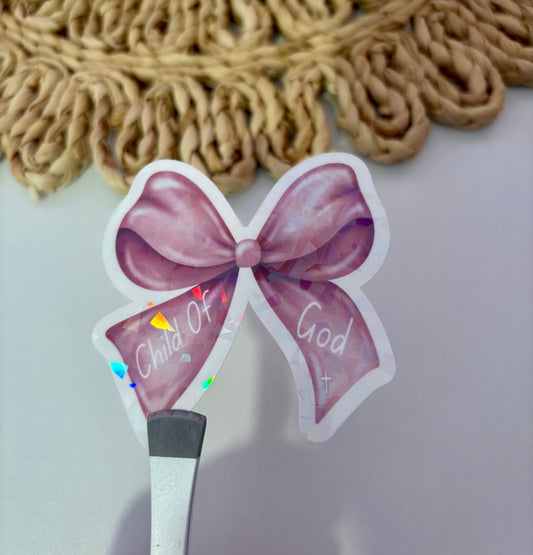Child Of God Bow Sticker
