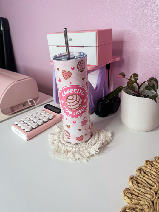 Cafecito y Jesus 20oz tumbler | Faith Tumbler | Jesus Tumbler