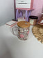 Floral Book Lover Glass Cup / Books and Coffee Cup / Gifts for Her / Book Lover Gifts / Iced Coffee Cup / Book Gifts