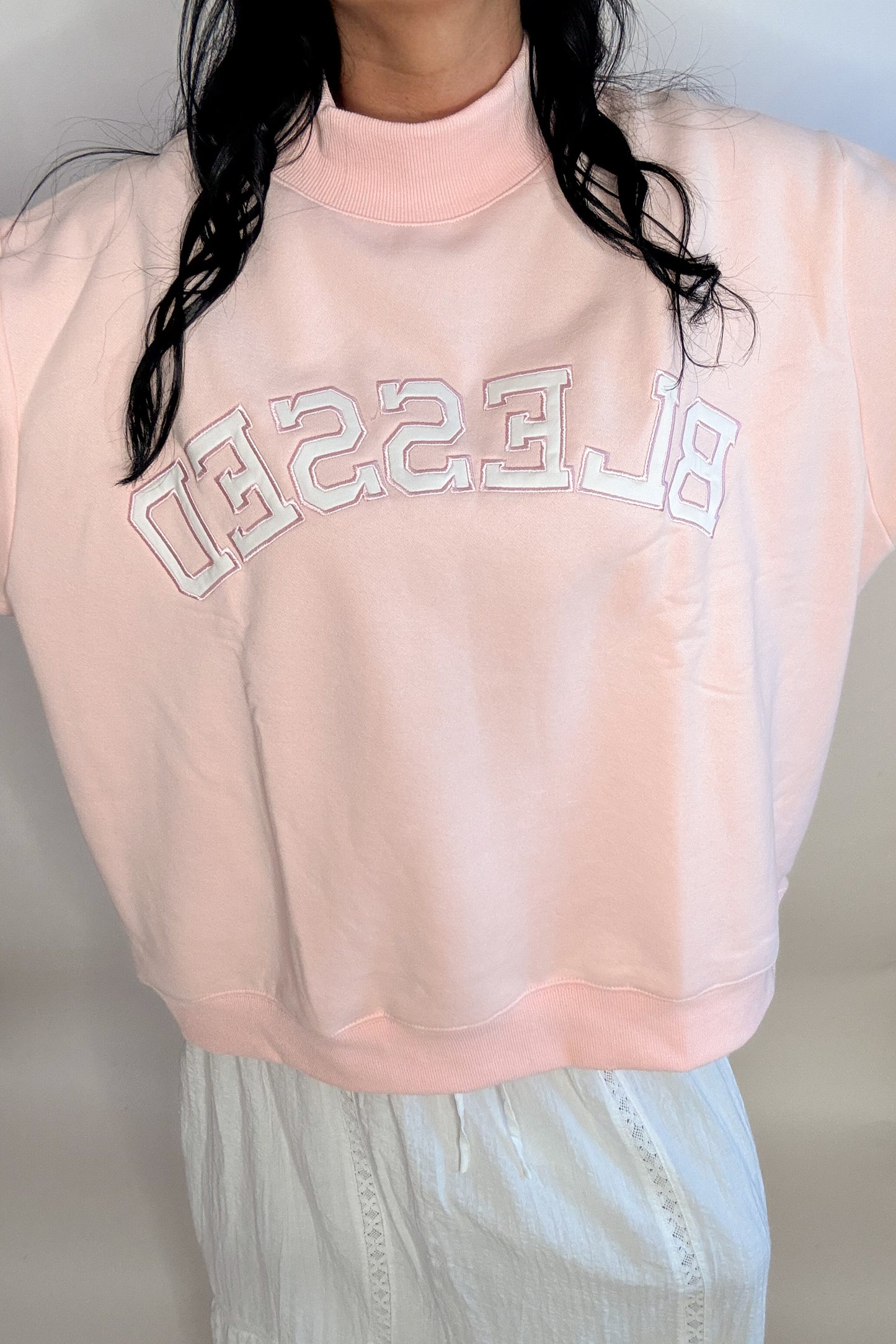 Restock**Blessed & Cozy Mockneck Crew