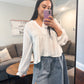 Sweet Peony Button Top