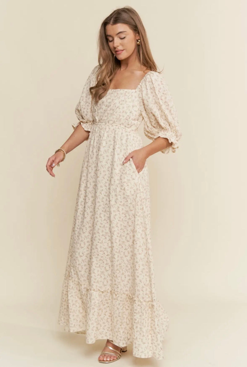 Women’s Floral Print Maxi Dress | Modest Summer Long Dress