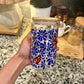 Butterly Talavera Glass Cup