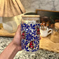 Butterly Talavera Glass Cup