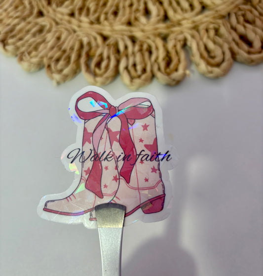 Walk with Faith Boot Sticker