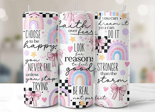 Coquette Daily Affirmation 20oz Tumbler | Aesthetic and Inspiring Drinkware