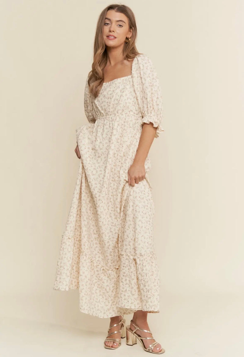 Women’s Floral Print Maxi Dress | Modest Summer Long Dress