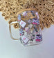 Floral Book Lover Glass Cup / Books and Coffee Cup / Gifts for Her / Book Lover Gifts / Iced Coffee Cup / Book Gifts description