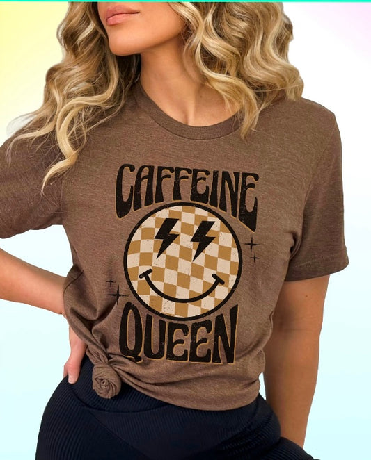 Caffeine Queen T-shirt| Coffee lover T-shirt