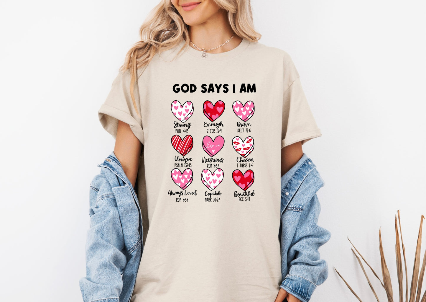 God Says I am Valentine Shirt, Jesus Valentine Tee, Christian Valentine Gift, Valentine Bible Verse, Retro Valentine Shirt, Love Christian