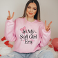 In My Soft Girl Era Sweatshirt, Women's  Sweatshirt, Coquette Sweater, Girl Gifts, Pink Coquette Bow