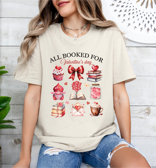 All Booked for Valentines Shirt, Teacher Valentines Gift, Bookworm Tee, Gift for Readers, Book Lovers Shirt, Gift for Librarian