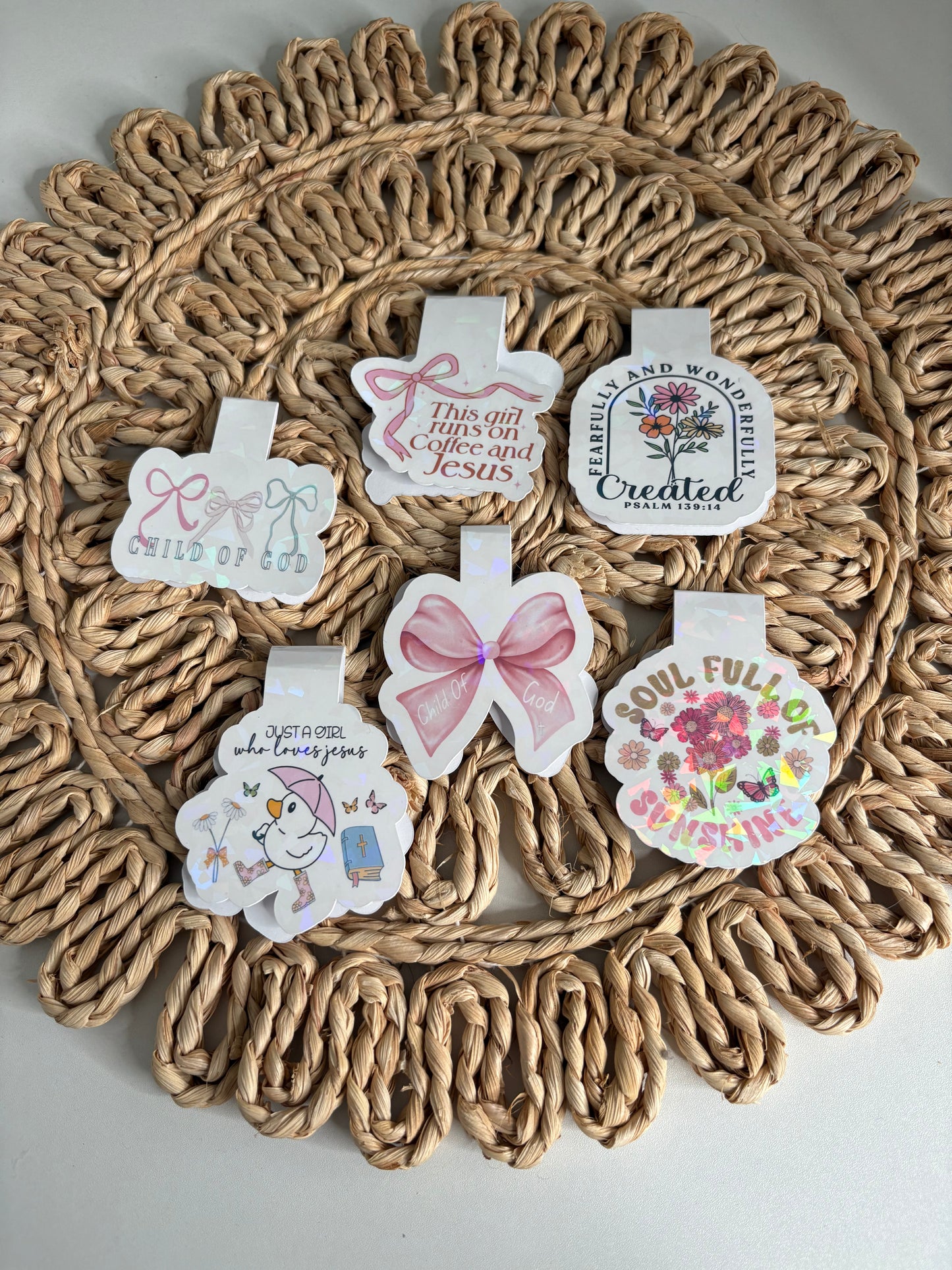 Faith-based magnetic bookmarks