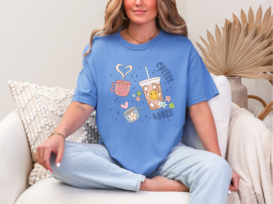 Coffee Lover T-Shirt | Coffee Shirt | Comfort Colors | Aesthetic Coffee Tee | Coffee Addict Gift