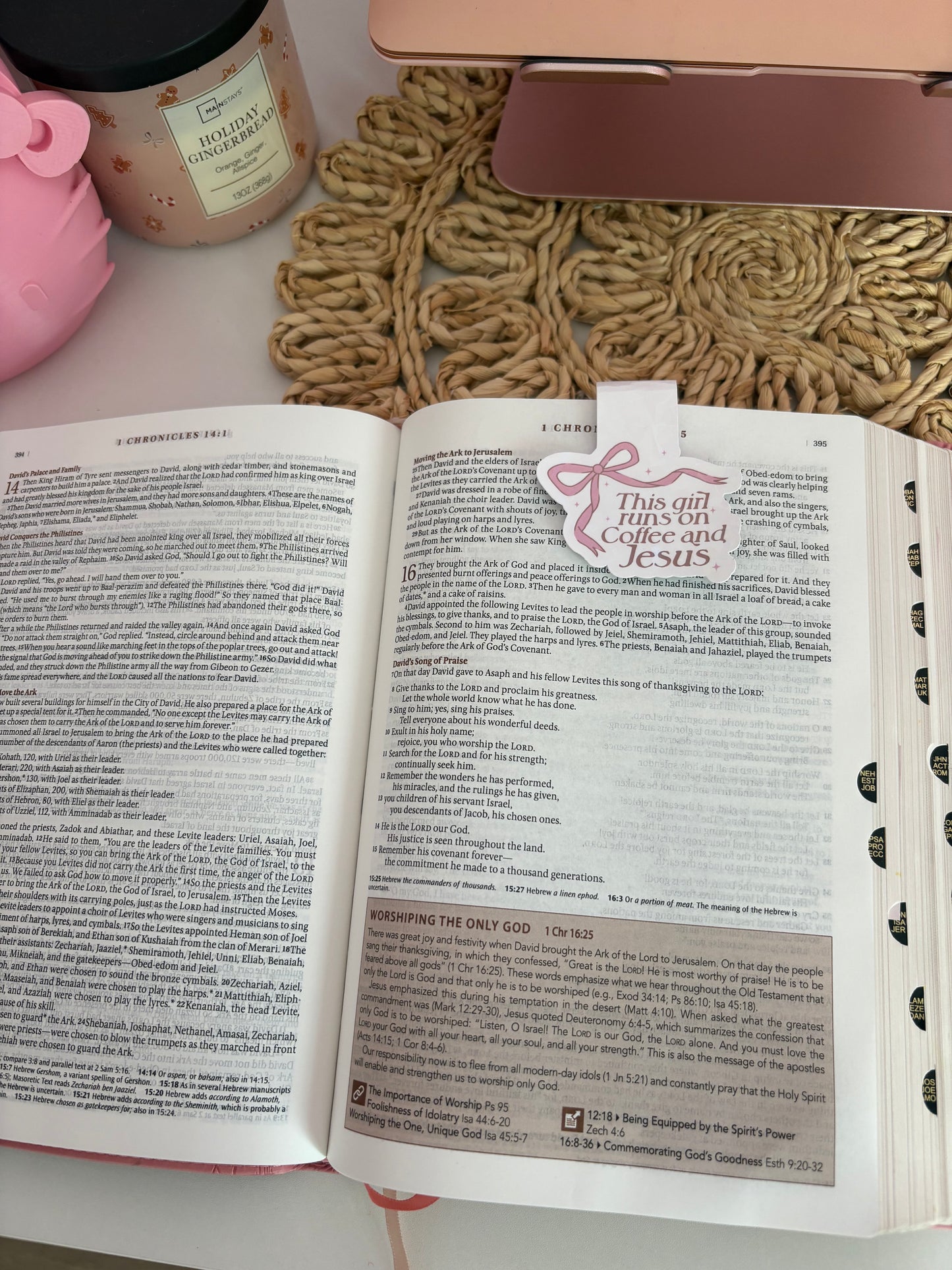 This Girl Runs On Coffee And Jesus Magnetic Bookmark | Bookmarks for Books, Journaling and more